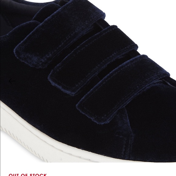 Blue velvet Velcro strap Sandro Paris Sneakers - Picture 6 of 8